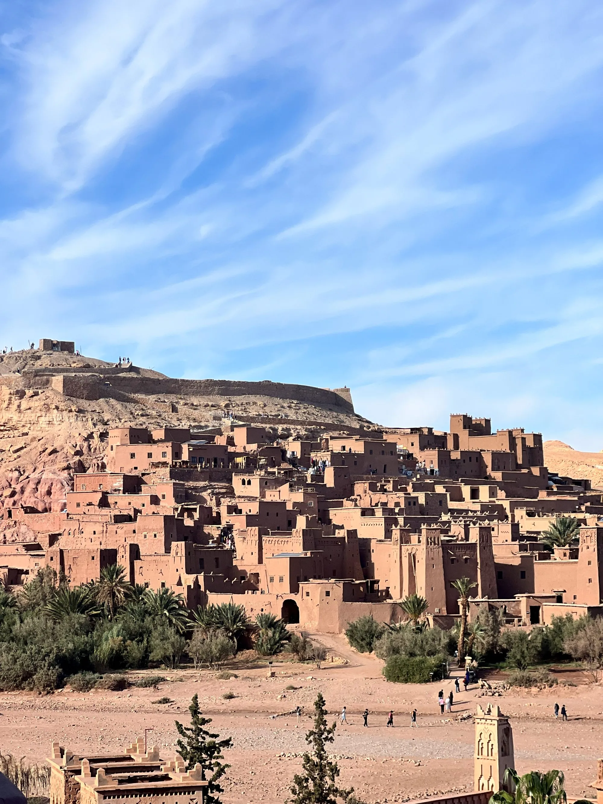 A panorama of the earthen city of Aït Ben Haddou