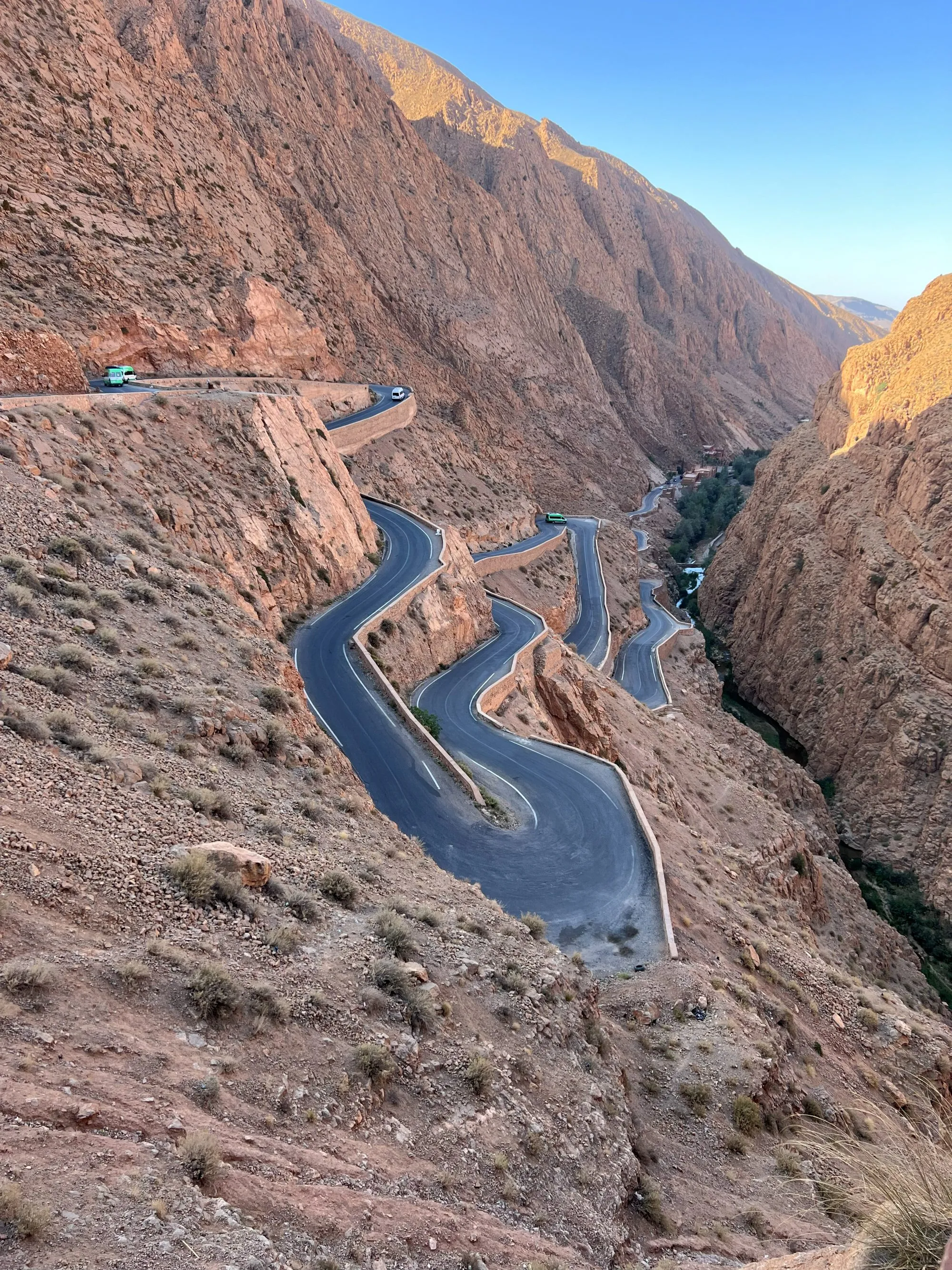 The dramatic switchback road of the Dades Gorge