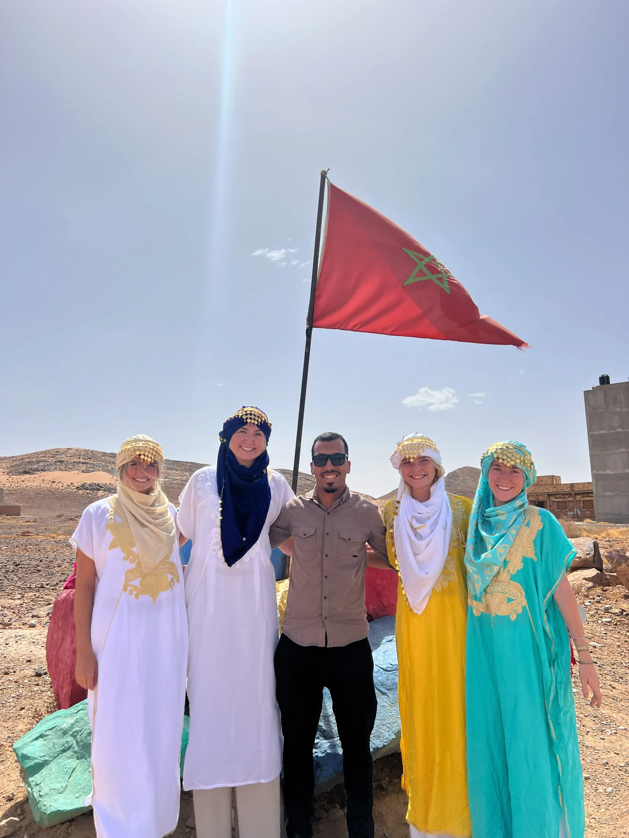 The Local Desert Tours team in traditional Moroccan dress
